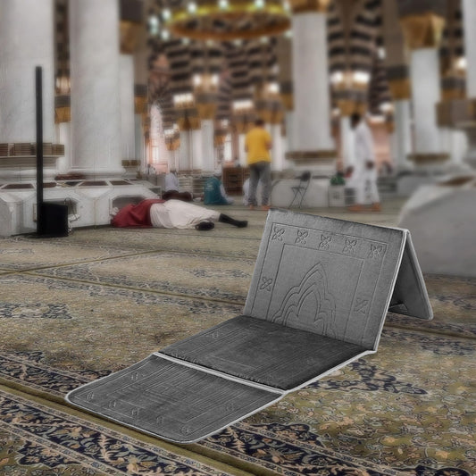 سجادة صلاة قابلة للطي 2في1 بمسند ظهر مريح و رائع